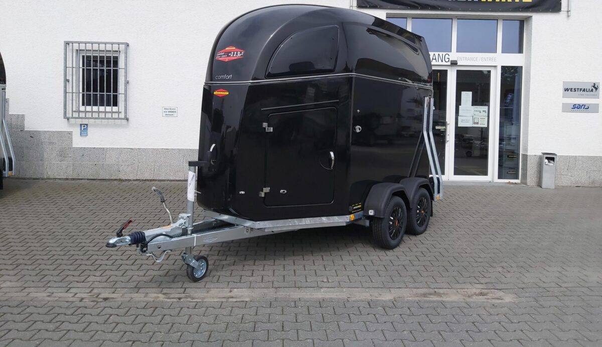 Pferdeanhänger Böckmann Comfort Esprit black Set Sattelkammer Trittschutz 100km/H 2400kg – Bild 7